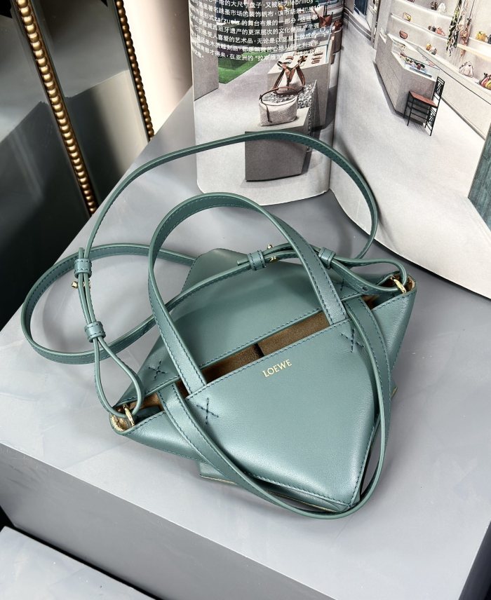 Mini Puzzle Fold tote in shiny calfskin“20*16.5*9.5CM”-085=
