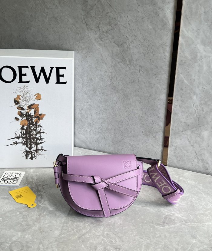Mini Gate Dual Bag In Soft Calfskin And Jacquard“21*12.5*9.5CM”-007=