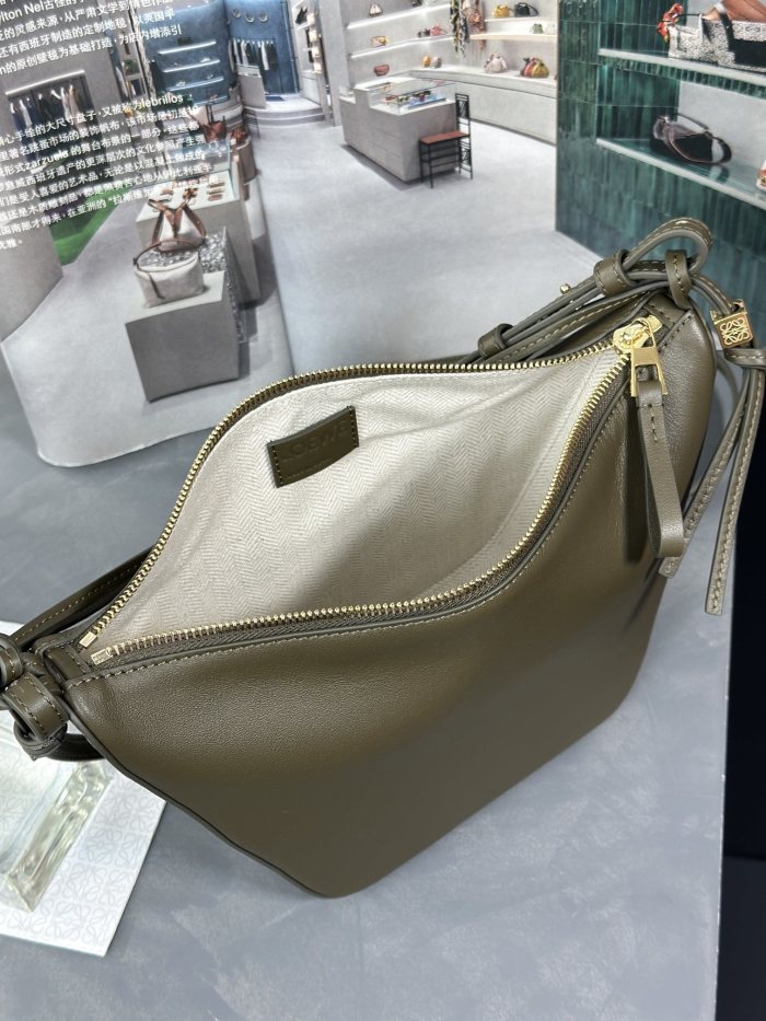 Mini Hammock hobo in classic calfskin“28*17*9.5CM”-006=