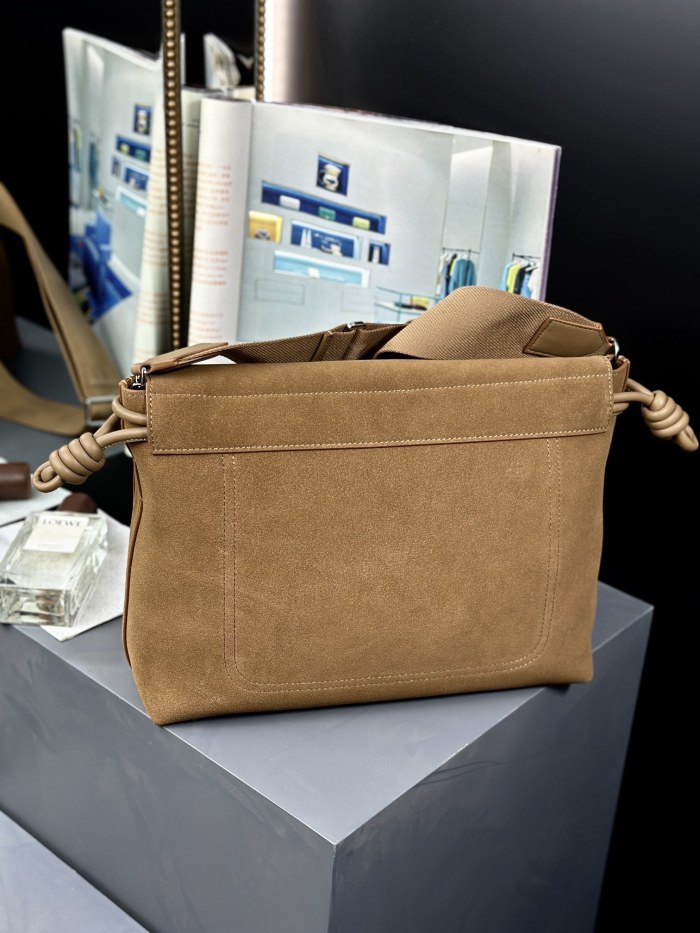 Flamenco satchel in suede calfskin“34*24*14”CM”-038=