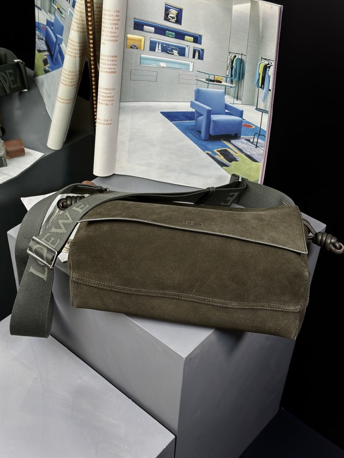 Flamenco satchel in suede calfskin“34*24*14”CM”-038=