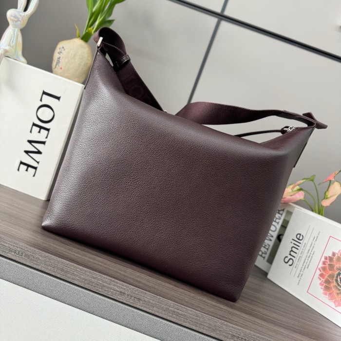 Cubi crossbody bag in supple smooth calfskin and jacquard“44*30*18CM”-068=
