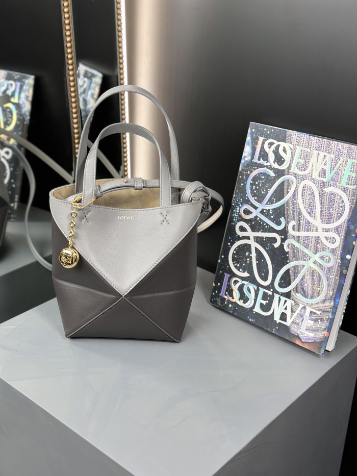 Mini Puzzle Fold tote in nappa calfskin“20*16.5*9.5CM”-085=
