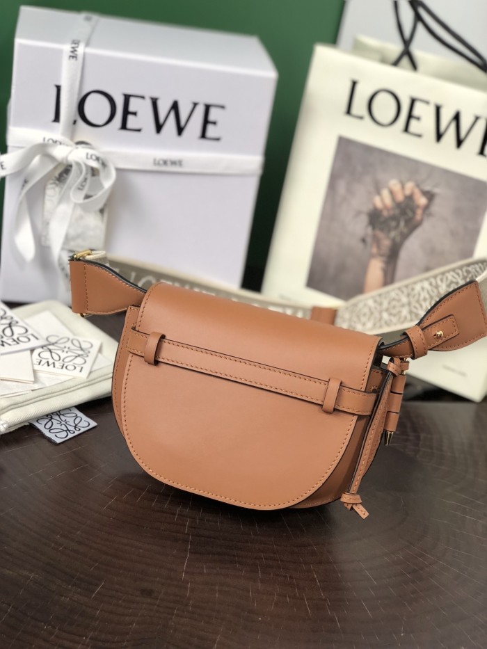 Mini Gate Dual bag in soft calfskin and jacquard“15*12.5*9CM”-055=