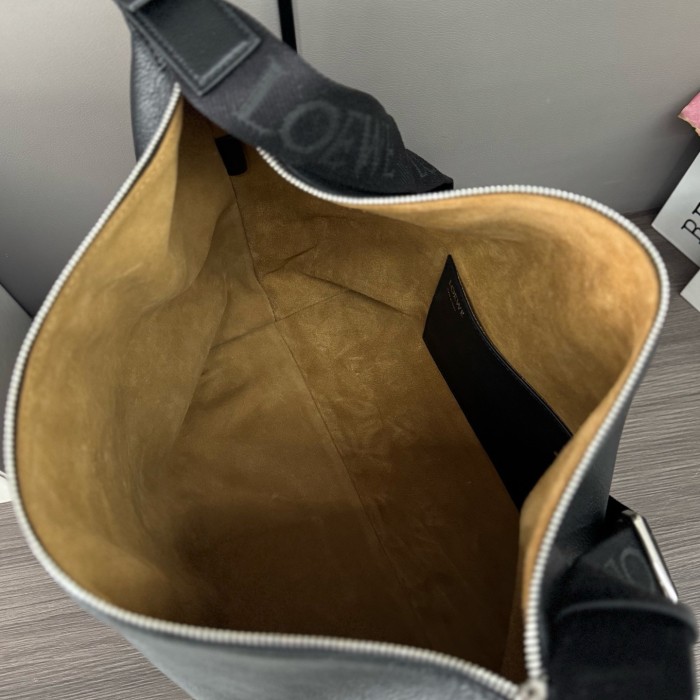 Cubi crossbody bag in supple smooth calfskin and jacquard“44*30*18CM”-068=