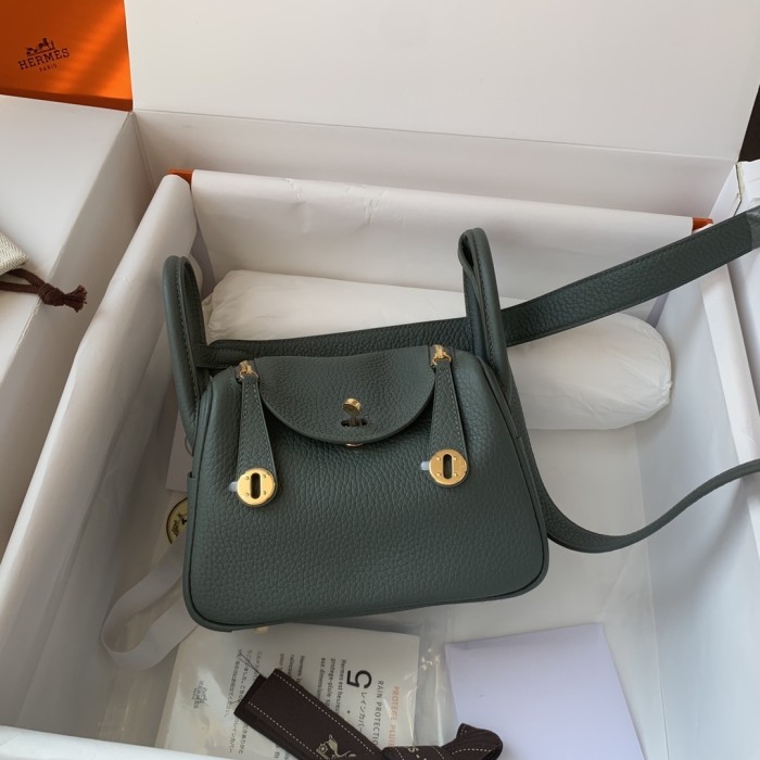 Mini Lindy Togo Leather“19*13*9.5CM”-0521=
