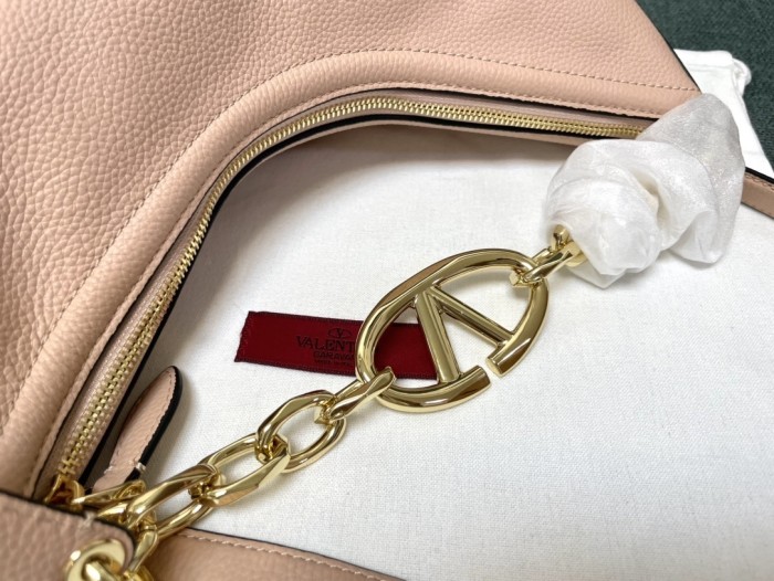 Vlogo Signature Small Leather Hob Bag“29*23*11CM”-037=