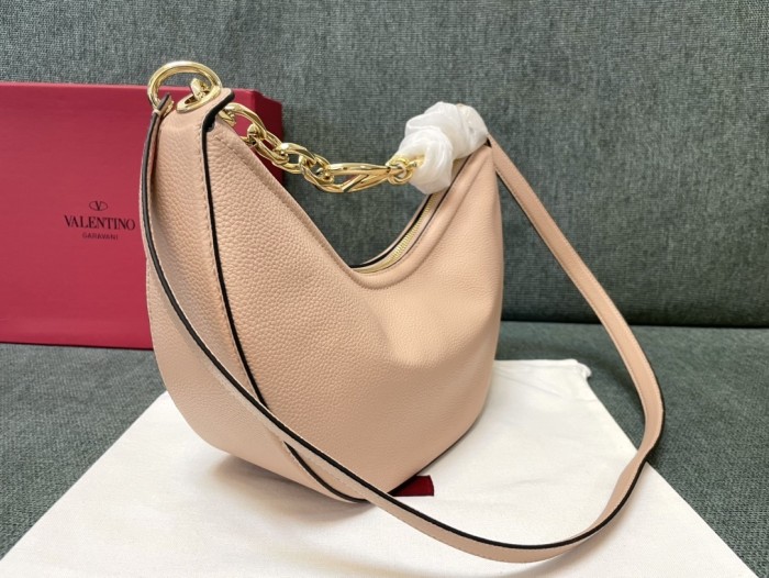 Vlogo Signature Small Leather Hob Bag“29*23*11CM”-037=