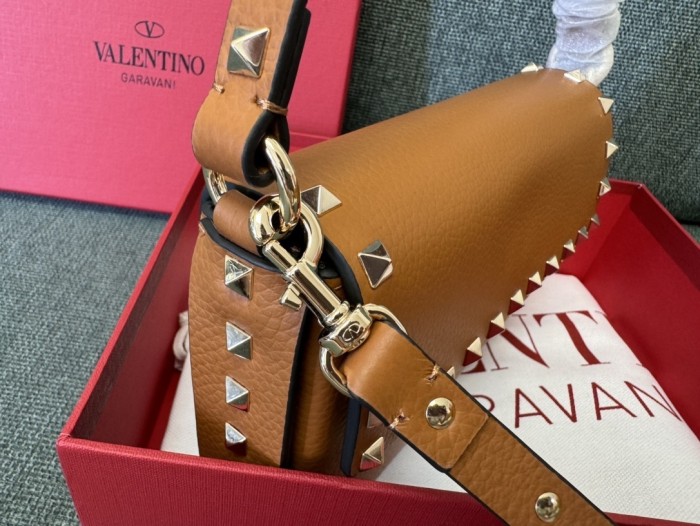 Rockstud Leather Mini Bag“19*13.5*3CM”-075=