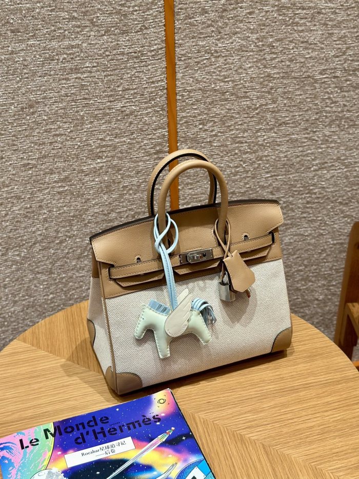 Birkin 25 Swift-Canvas“25*20*13CM”-0131=