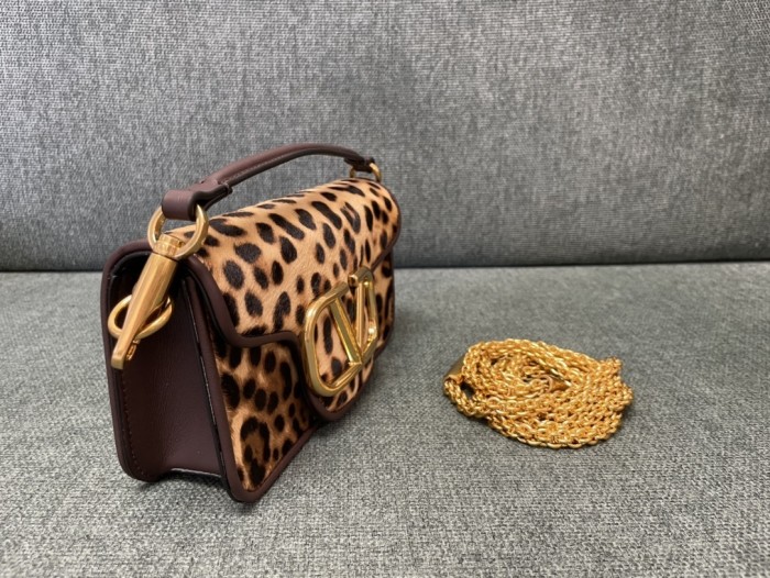 LOCò Shoulder Bag inPony Effect Animalier Calfskin“20*11*5CM”-007=