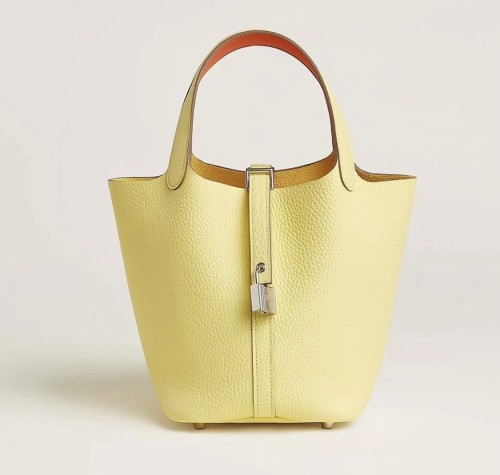 Picotin Lock 18 Clemence Leather Bag“18*18*13CM”-0021=