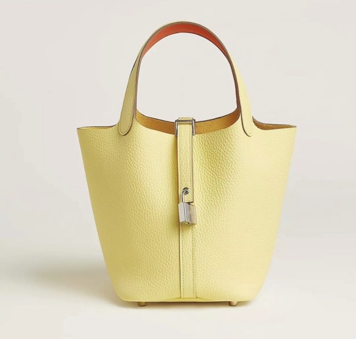 Picotin Lock 18 Clemence Leather Bag“18*18*13CM”-0021=
