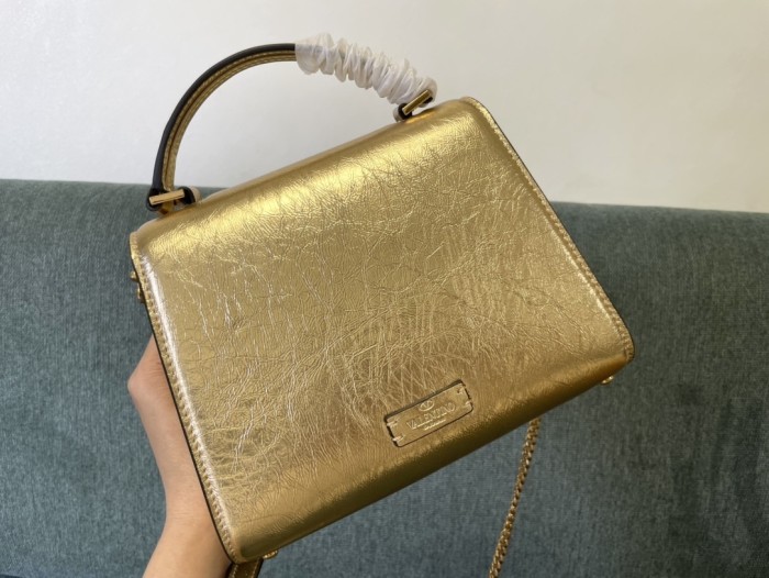 Vsling Handbag In Metallic Karung“22*16*9CM”-007=