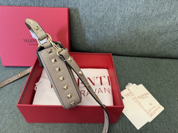 Rockstud Leather Mini Bag“19*13.5*3CM”-075=