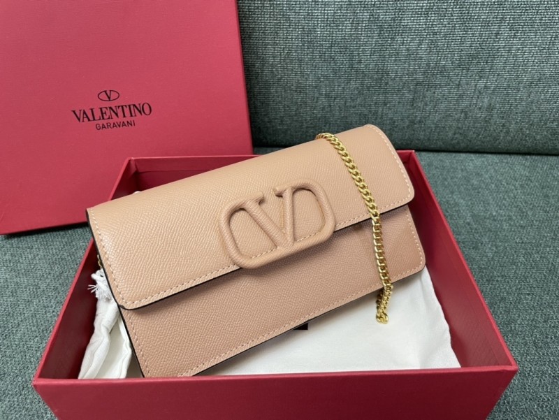 V Logo Signature Wallet Chain Bag“20*10.5*4CM”-075=