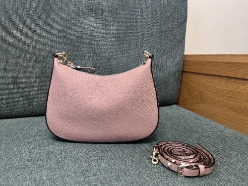 Rockstud Hobo Bag In Grainy Calfskin“50*40*20CM”-007=
