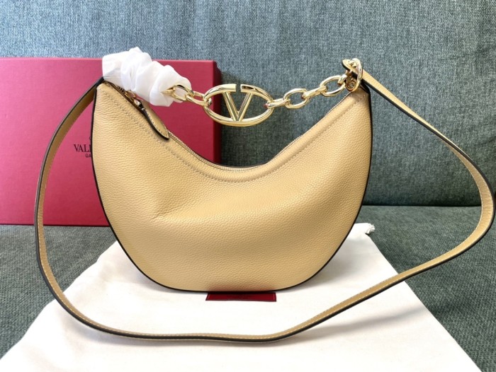 Vlogo Signature Small Leather Hob Bag“29*23*11CM”-037=