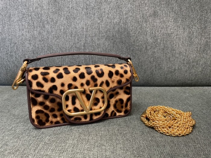 LOCò Shoulder Bag inPony Effect Animalier Calfskin“20*11*5CM”-007=