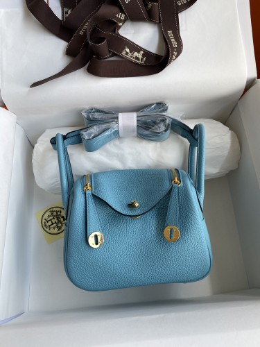 Mini Lindy Clemence Leather“19*13*9.5CM”-0521=