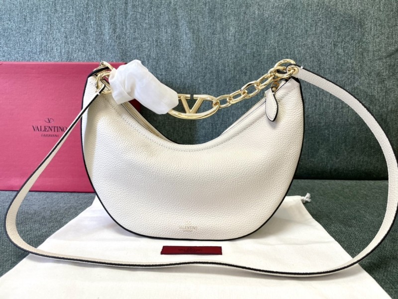 Vlogo Signature Small Leather Hob Bag“29*23*11CM”-037=