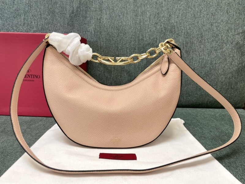 Vlogo Signature Small Leather Hob Bag“29*23*11CM”-037=
