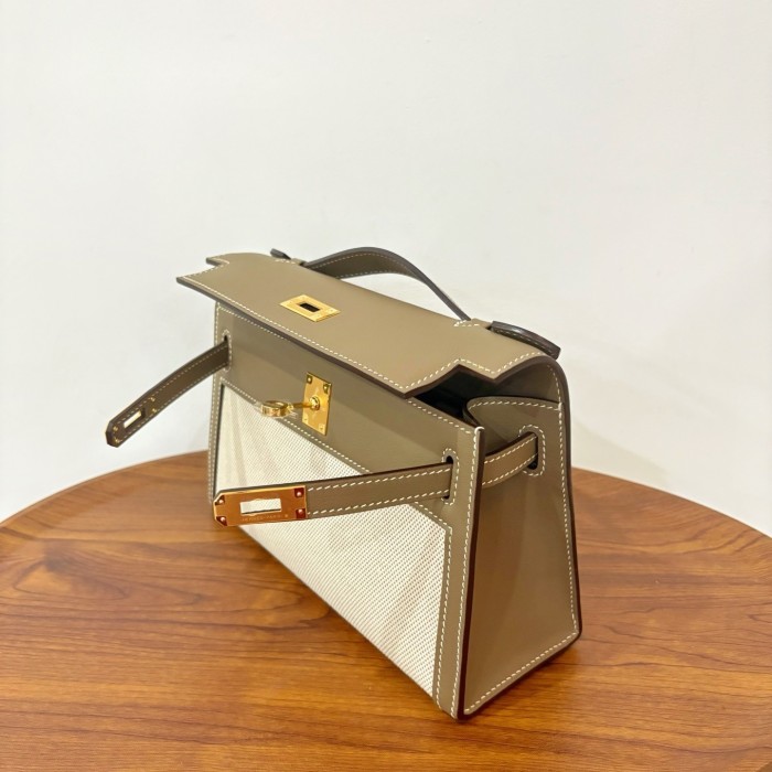 Mini Kelly“22*13*7CM”Swift-Canvas -0531=