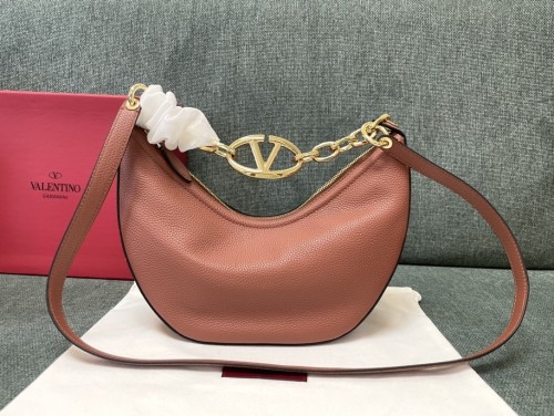 Vlogo Signature Small Leather Hob Bag“29*23*11CM”-037=