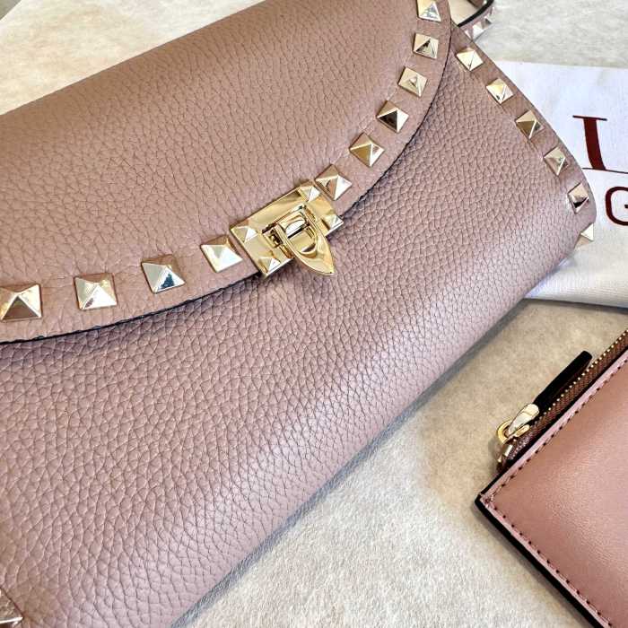 Garavani Rockstud Chain Wallet“21.5*12*2.5CM”-065=