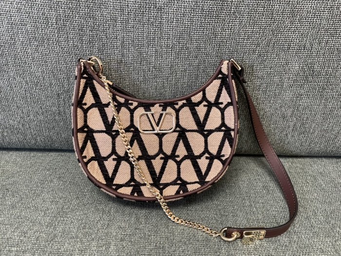 Vlogo Signature Toile Iconographe Shoulder Bag“20*12*4CM”-035=