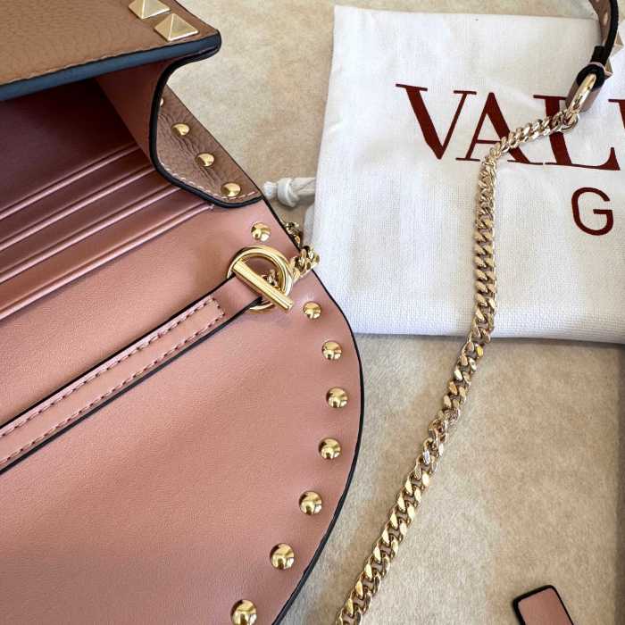 Garavani Rockstud Chain Wallet“21.5*12*2.5CM”-065=