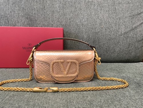 LOCò Shoulder Bag In Snake Leather“20*11*5CM”-007=