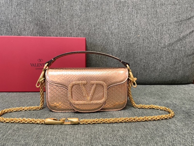 LOCò Shoulder Bag In Snake Leather“20*11*5CM”-007=