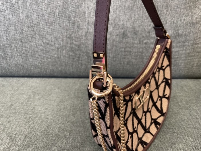 Vlogo Signature Toile Iconographe Shoulder Bag“20*12*4CM”-035=