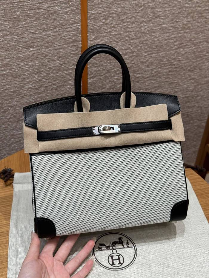 Birkin 25 Swift-Canvas“25*20*13CM”-0131=