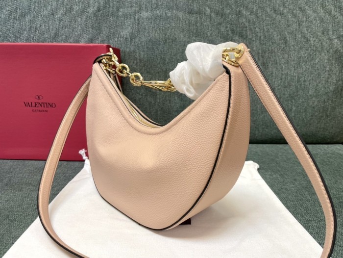 Vlogo Signature Small Leather Hob Bag“29*23*11CM”-037=