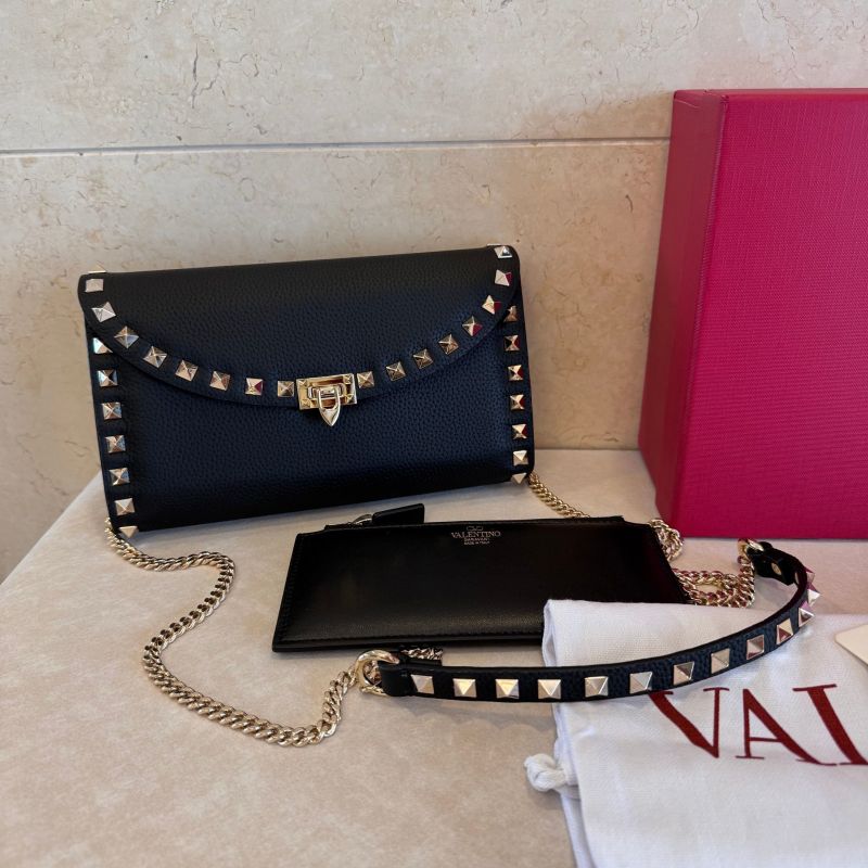 Garavani Rockstud Chain Wallet“21.5*12*2.5CM”-065=