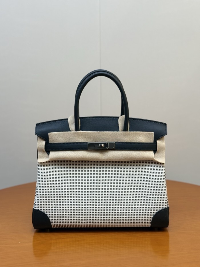 Birkin 25 Swift-Canvas“25*20*13CM”-0131=