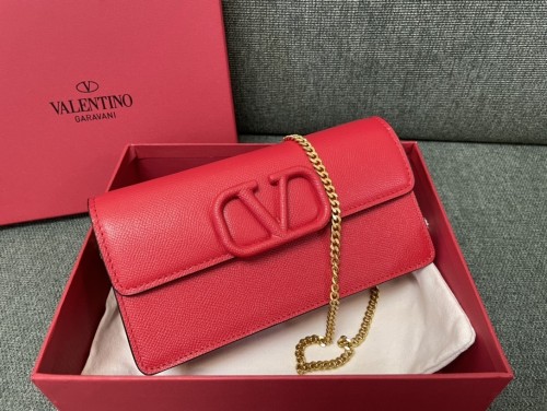 V Logo Signature Wallet Chain Bag“20*10.5*4CM”-075=