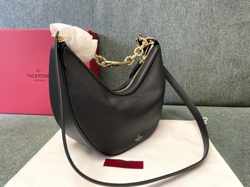 Vlogo Signature Small Leather Hob Bag“29*23*11CM”-037=