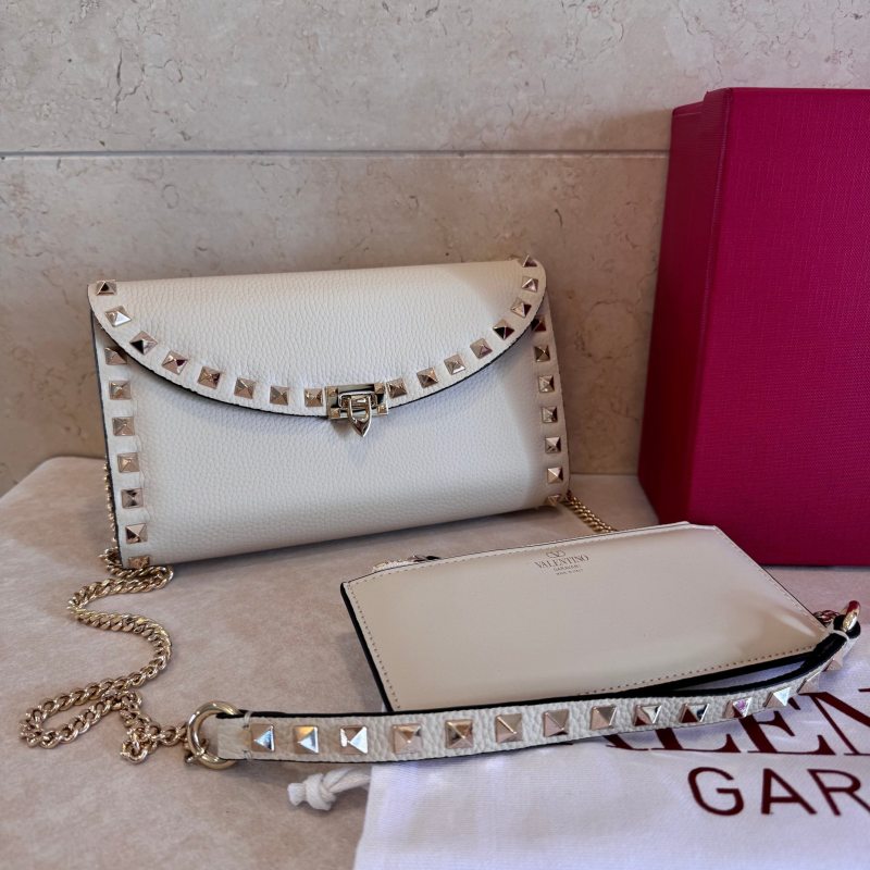 Garavani Rockstud Chain Wallet“21.5*12*2.5CM”-065=