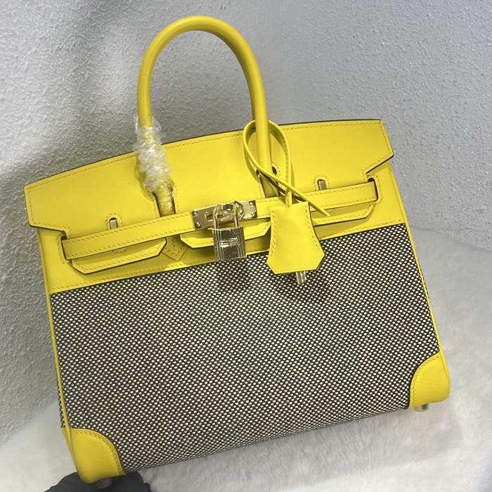 Birkin 25 Swift-Canvas“25*20*13CM”-0131=