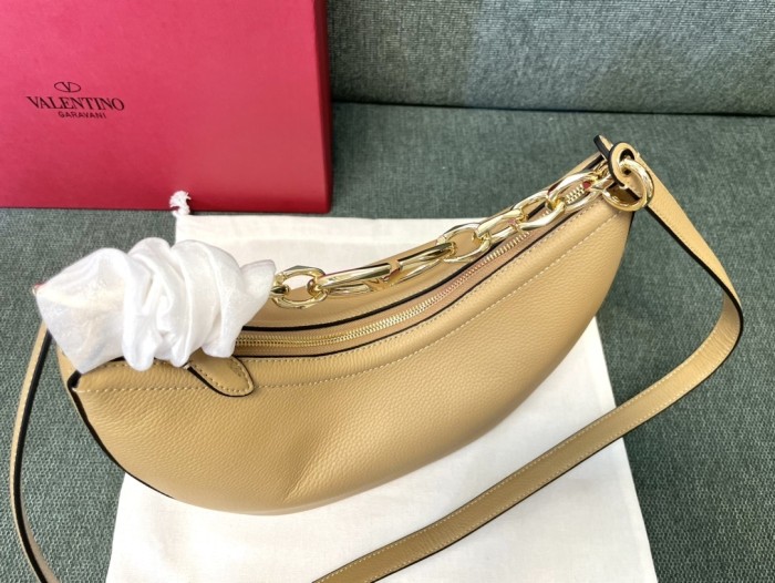 Vlogo Signature Small Leather Hob Bag“29*23*11CM”-037=