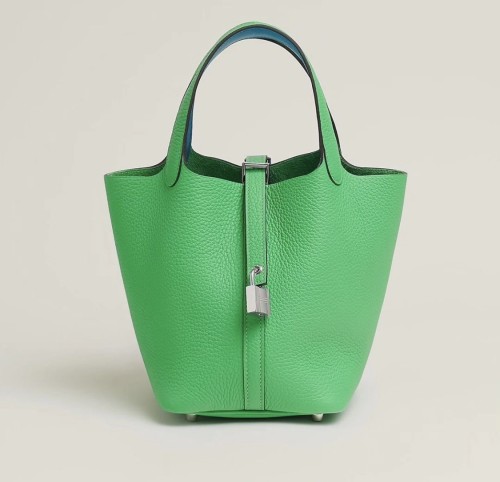 Picotin Lock 18 Clemence Leather Bag“18*18*13CM”-0021=