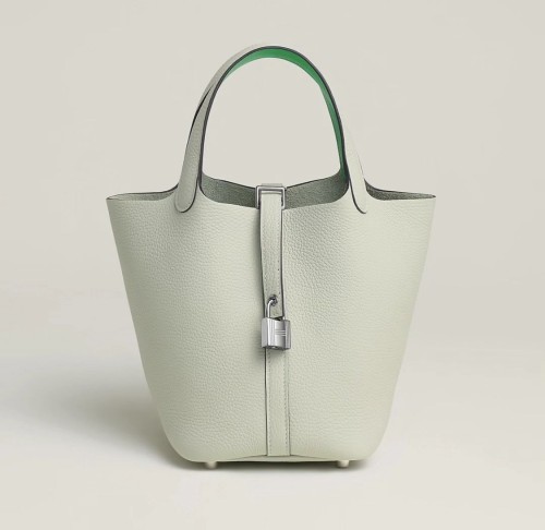 Picotin Lock 18 Clemence Leather Bag“18*18*13CM”-0021=