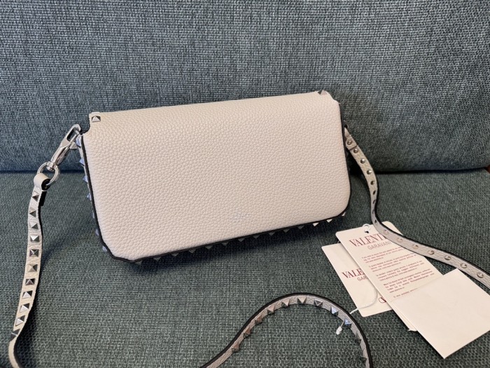 Rockstud Leather Shoulder Bag“24*12*6CM”-036=