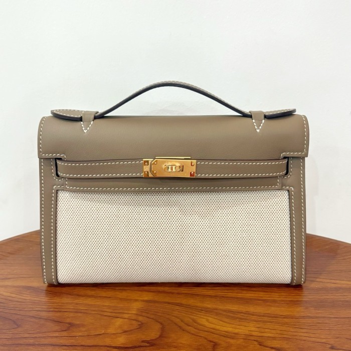 Mini Kelly“22*13*7CM”Swift-Canvas -0531=