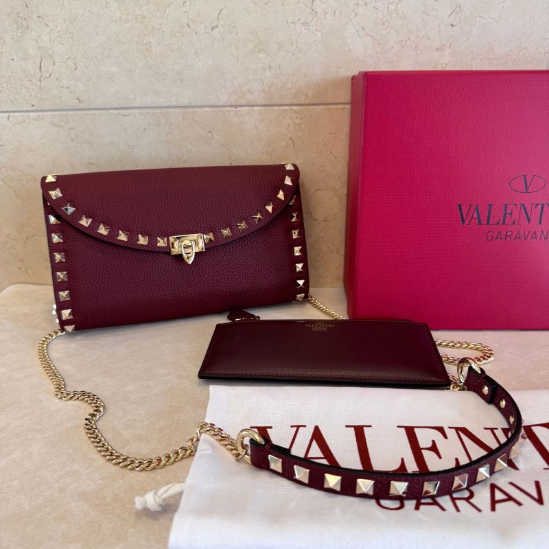 Garavani Rockstud Chain Wallet“21.5*12*2.5CM”-065=