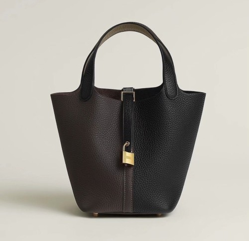 Picotin Lock 18 Clemence Leather Bag“18*18*13CM”-0021=