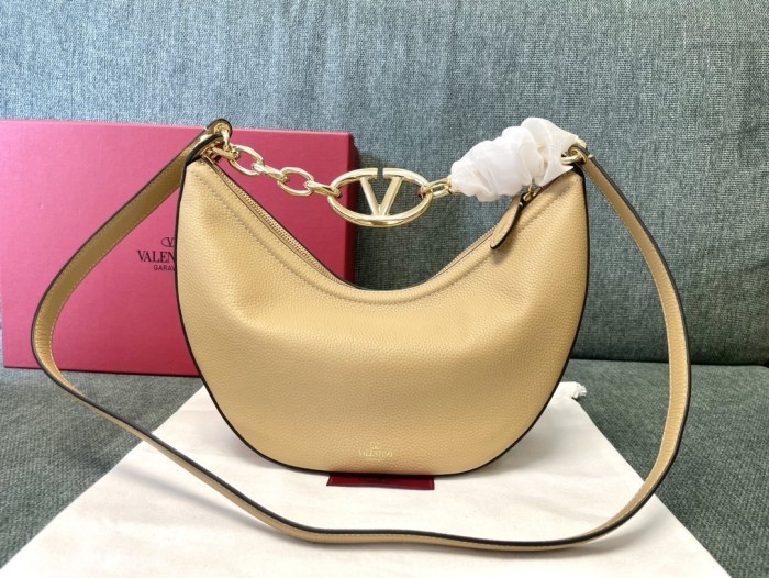 Vlogo Signature Small Leather Hob Bag“29*23*11CM”-037=
